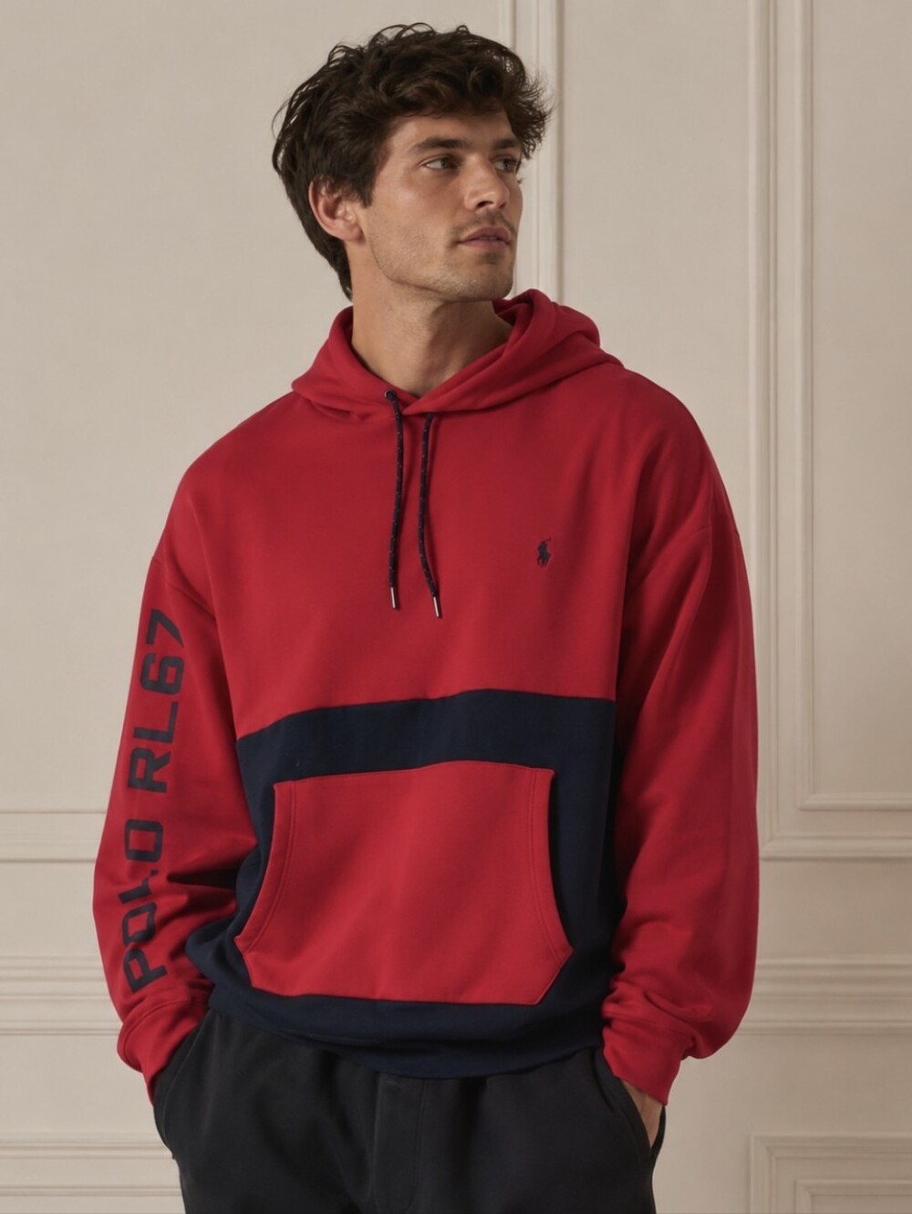 Polo Ralph Lauren Color Block Spell out Hoodie
